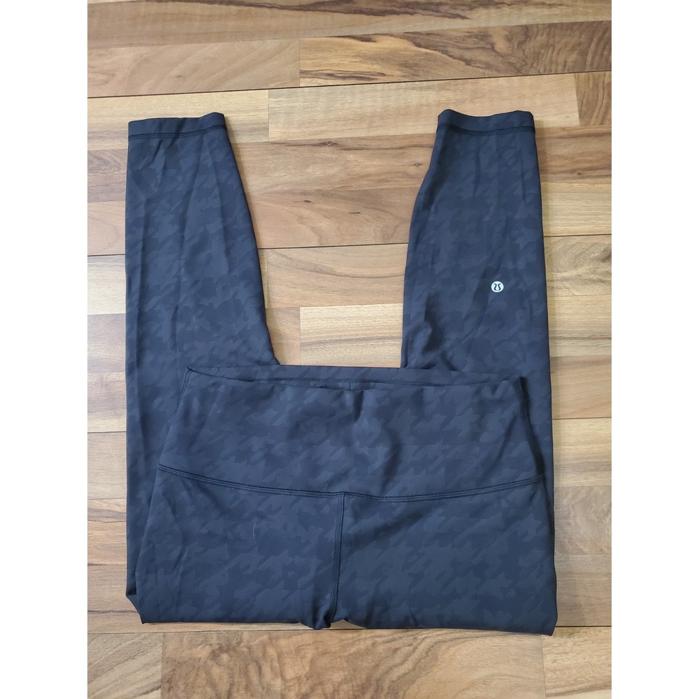 Lululemon Wunder Train High-Rise Tight 25"Houndstooth Haze Emboss Black...